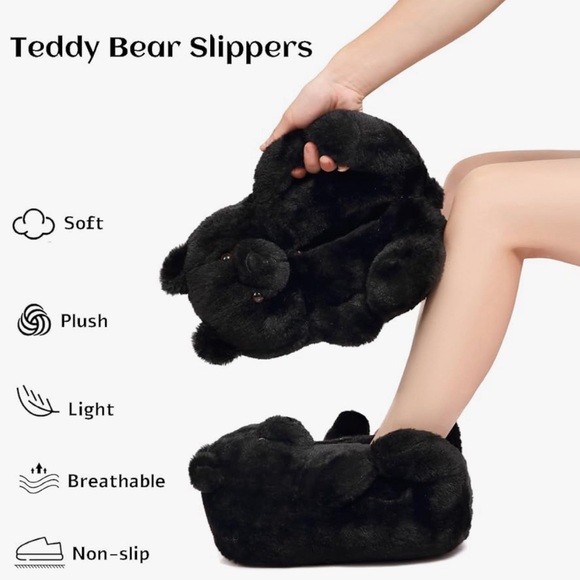 TEDDY BEAR FLUFFY SLIPPERS - Picture 6 of 7